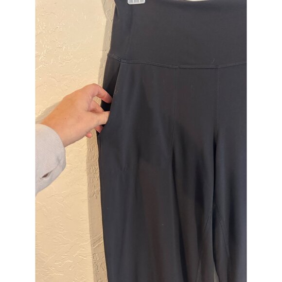 Lululemon Black Wide Leg Stretchy Waistband High Waisted Yoga Pants - Picture 6 of 10